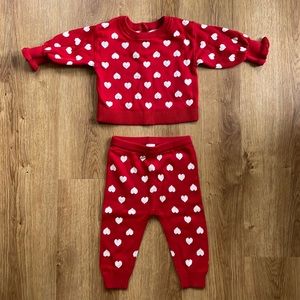 Baby Gap Sweater Set Hearts